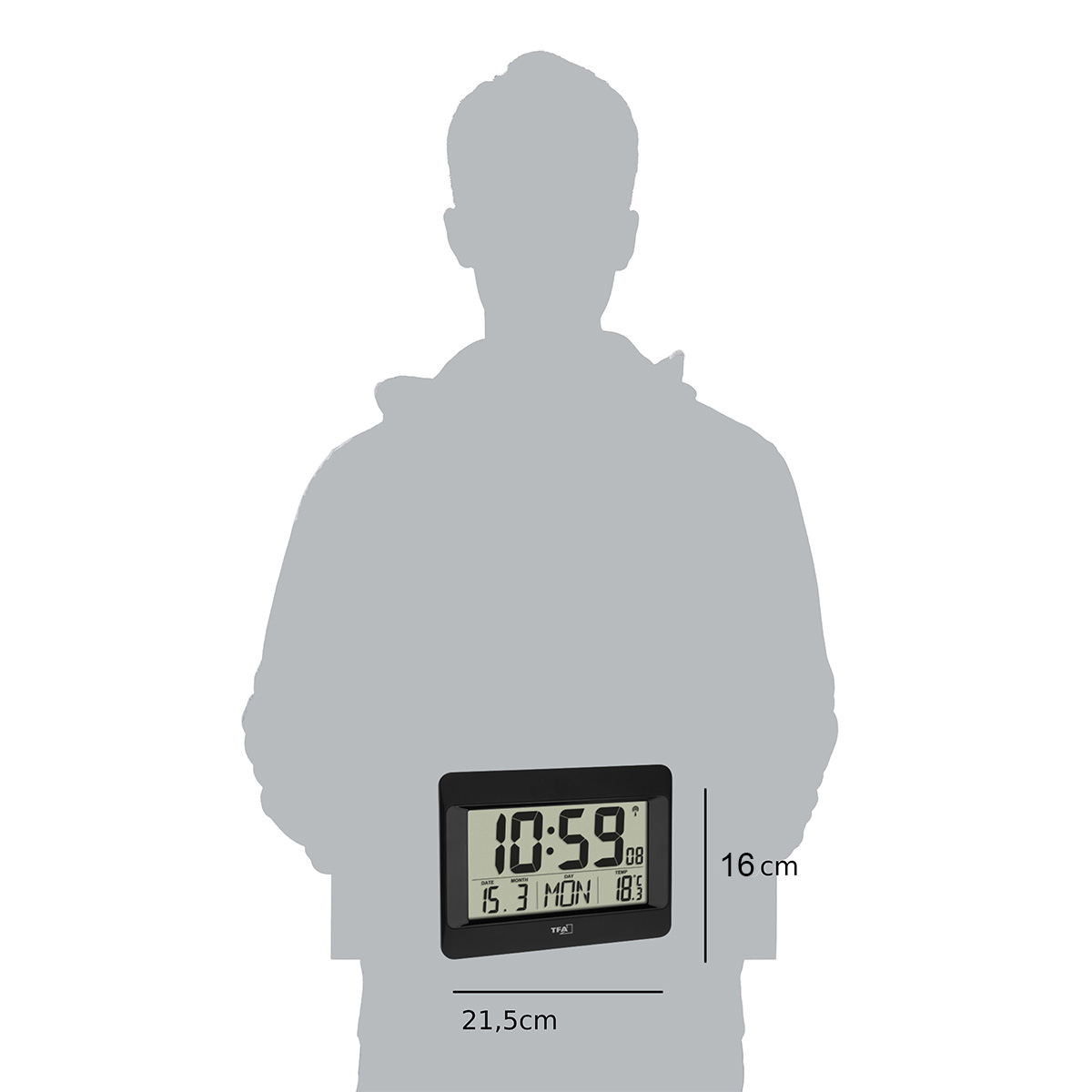 Radio-kontrolirani sat s prikazom unutarnje temperature 60.4519.01 - Slika 4