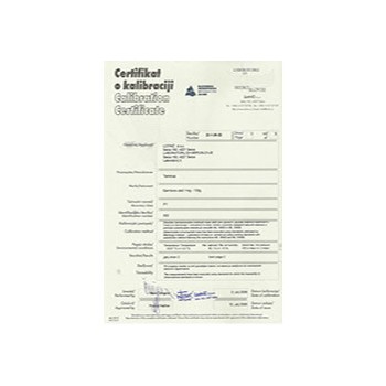 Kalibracijski certifikat za mjerač zvuka CAL C322 A